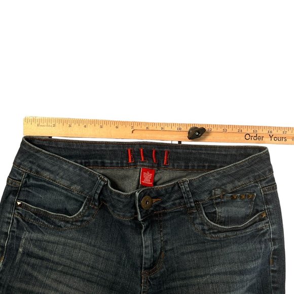 ELLE Jeans Women's Size 12 Stretch Cotton Blend Stitching on Back Pockets Blue F - Picture 3 of 11
